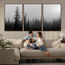 Misty Pines Wall Art Canvas Print – Framed Woodland