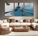 Tropical Palm Trees Wall Art Canvas Print – Framed