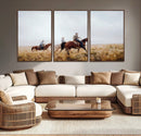 Western Cowboys Wall Art Canvas Print – Rustic Prairie