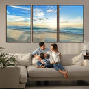Minimalist Seaside Wall Art Canvas Print – Morning Glow