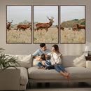 Rustic Deer Wall Art Canvas Print – Autumn Forest Woodland