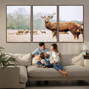 Rustic Deer Wall Art Canvas Print – Forest Woodland Stag