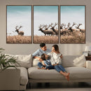 Elk Herd Wall Art Canvas Print – Framed Wildlife Photography