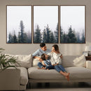 Foggy Forest Wall Art Canvas Print – Framed Misty Pines