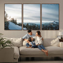 Snowy Mountains Wall Art Canvas Print – Framed Alpine by MyGreatCanvas | Canvas Wall Art Prints | Photo Prints & Wall Decor