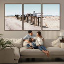 Desert Mailboxes Canvas Print – Framed Minimal Western