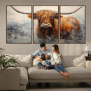 Scottish Highland Wall Art Canvas Print, Framed Longhorn Art by MyGreatCanvas | Canvas Wall Art Prints | Photo Prints & Wall Decor