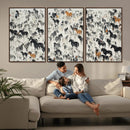 Wild Horse Stampede Wall Art Canvas Print – Monochrome by MyGreatCanvas | Canvas Wall Art Prints | Photo Prints & Wall Decor