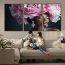 Black Beauty Petal Crown Wall Art Canvas Print – Floral by MyGreatCanvas | Canvas Wall Art Prints | Photo Prints & Wall Decor