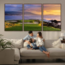 Pebble Beach Golf Wall Art Canvas Print – Iconic Coastal by MyGreatCanvas | Canvas Wall Art Prints | Photo Prints & Wall Decor