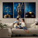 Lady Justice Wall Art Canvas Print – Elegant Gold Legal by MyGreatCanvas | Canvas Wall Art Prints | Photo Prints & Wall Decor