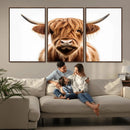 Scottish Highland Cow Canvas Print, Framed Highland Cow