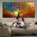 Yggdrasil Tree of Life Mosaic Stained Glass Wall Art, Tree