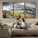 Sakura Cherry Blossom Pathway Canvas Wall Art – Tranquil