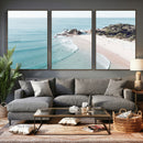 Aerial Beach Wall Art Canvas Print, Coastal Ocean Waves and by MyGreatCanvas | Canvas Wall Art Prints | Photo Prints & Wall Decor