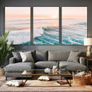 Sunset Surfing Wall Art Canvas Print, Ocean Wave Surfer with by MyGreatCanvas | Canvas Wall Art Prints | Photo Prints & Wall Decor