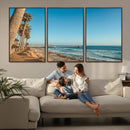 Scenic Beach Wall Art Canvas Print – Tall Palm Trees, Sandy by MyGreatCanvas | Canvas Wall Art Prints | Photo Prints & Wall Decor