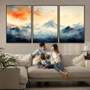 Warm Clouds Abstract Mountain Wall Art, Modern Landscape by MyGreatCanvas | Canvas Wall Art Prints | Photo Prints & Wall Decor