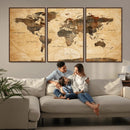Push Pin World Map Canvas Print – Travel Tracker Wall Art