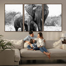 Elephant Family Africa Wall Art Canvas Print by MyGreatCanvas | Canvas Wall Art Prints | Photo Prints & Wall Decor