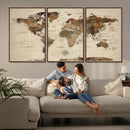 World Map Canvas Print – Framed Detailed Map of the World by MyGreatCanvas | Canvas Wall Art Prints | Photo Prints & Wall Decor