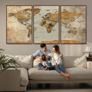 World Map Canvas Print – Detailed Map of the World Wall Art by MyGreatCanvas | Canvas Wall Art Prints | Photo Prints & Wall Decor