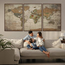 World Map Canvas Print – Framed Travel Map Wall Art for by MyGreatCanvas | Canvas Wall Art Prints | Photo Prints & Wall Decor