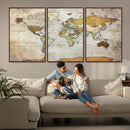 Personalized World Map Canvas Print – Colorful Watercolor by MyGreatCanvas | Canvas Wall Art Prints | Photo Prints & Wall Decor