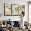 Personalized World Map Canvas Print – Colorful Watercolor