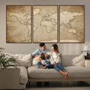 Colorful Watercolor World Map Canvas Wall Art – Framed by MyGreatCanvas | Canvas Wall Art Prints | Photo Prints & Wall Decor