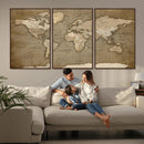 World Map Wall Art Canvas Print, Framed Map Art Picture by MyGreatCanvas | Canvas Wall Art Prints | Photo Prints & Wall Decor