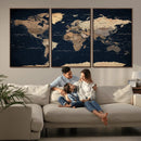 World Map Canvas Print – Detailed Map of the World Wall Art by MyGreatCanvas | Canvas Wall Art Prints | Photo Prints & Wall Decor