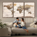 World Map Canvas Print – Framed Travel Map Wall Art for by MyGreatCanvas | Canvas Wall Art Prints | Photo Prints & Wall Decor