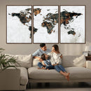 Large World Map Canvas Print – Framed Travel Map Wall Art by MyGreatCanvas | Canvas Wall Art Prints | Photo Prints & Wall Decor