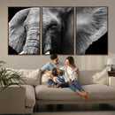 Big Elephant Close Up Wall Art Canvas Print