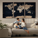 Grunge Wall Art World Map Canvas Print by MyGreatCanvas | Canvas Wall Art Prints | Photo Prints & Wall Decor