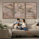 Grunge World Map Canvas Wall Art - Vintage Aged World Map by MyGreatCanvas | Canvas Wall Art Prints | Photo Prints & Wall Decor