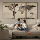 World Map Canvas Print – Detailed Map of the World Adventure