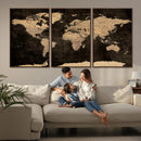 World Map Canvas Print – Detailed Map of the World Wall Art by MyGreatCanvas | Canvas Wall Art Prints | Photo Prints & Wall Decor