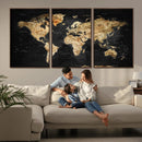 World Map Canvas Wall Art with Famous Landmarks – Framed by MyGreatCanvas | Canvas Wall Art Prints | Photo Prints & Wall Decor