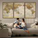 World Map Canvas Print – Detailed Map of the World Wall Art by MyGreatCanvas | Canvas Wall Art Prints | Photo Prints & Wall Decor