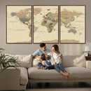 Extra Large World Map Canvas Print – Detailed Map of the by MyGreatCanvas | Canvas Wall Art Prints | Photo Prints & Wall Decor
