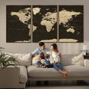 World Map Canvas Print – Framed World Map Wall Art for