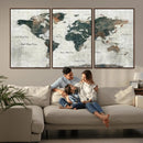 World Map Canvas Print – Framed Travel Map Wall Art for by MyGreatCanvas | Canvas Wall Art Prints | Photo Prints & Wall Decor