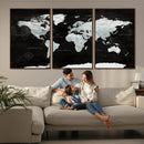 World Map Canvas Print – Framed Push Pin Wall Art, Color by MyGreatCanvas | Canvas Wall Art Prints | Photo Prints & Wall Decor