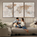 Detailed World Map Wall Art Canvas Print for Home and Office Decor by MyGreatCanvas | Canvas Wall Art Prints | Photo Prints & Wall Decor
