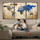 World Map Canvas Print – Colorful Abstract Travel Map, by MyGreatCanvas | Canvas Wall Art Prints | Photo Prints & Wall Decor