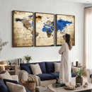 World Map Canvas Print – Colorful Abstract Travel Map,