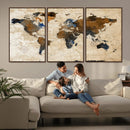World Map Canvas Print – Framed Travel Map Wall Art for by MyGreatCanvas | Canvas Wall Art Prints | Photo Prints & Wall Decor
