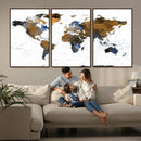 World Map Wall Art Canvas Print, Modern Decorative Framed by MyGreatCanvas | Canvas Wall Art Prints | Photo Prints & Wall Decor